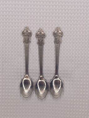 Vintage Rolex Bucherer Switzerland Lugano Souvenir Spoons - Set of 3